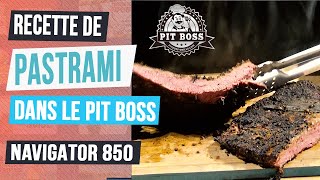 Recette Authentique de Pastrami fumé au BBQ à pellet Pit Boss Navigator 850 [upl. by Beaufert]