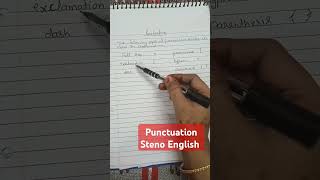 Stenography English Punctuation  English Shorthand SSC Steno viral shorts ‎dimpugupta6771 [upl. by Yeltihw987]