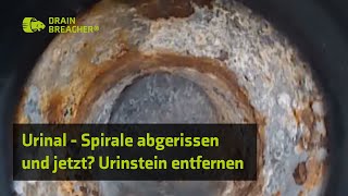 Rohrreinigung Urinal  Spirale abgerissen und jetzt Urinstein entfernen [upl. by Dena]