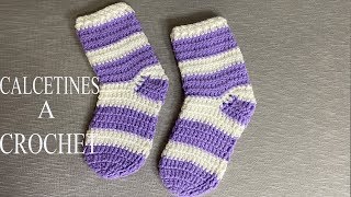 PASO A PASO PARA TEJER CALCETINES A CROCHET [upl. by Emera]