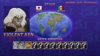 Ultra Street Fighter II The Final Challengers  Violent Ken Playthrough on Max Difficulty [upl. by Ekim]