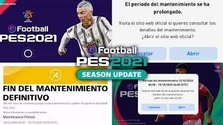 ¡FIN DEL MANTENIMIENTO DEFINITIVO en PES 2021 MOBILE [upl. by Maddi]