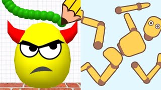 Draw To Smash Logic Puzzle VS Ragdoll Break Satisfying ASMR Gameplay Android ios New Update [upl. by Lennad975]