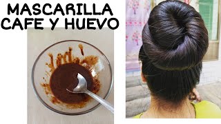 ¡Cómo hacer crecer el cabello brillante y sedoso más rápido con huevo y café [upl. by Aihtnys]