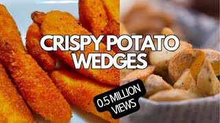 Crispy Potato Wedges  Easy Perfect Potato Wedges  Crispy Homemade Potato Wedges Recipe [upl. by Birdie]