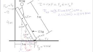 Ladder Example for Static Equilibrium [upl. by Donn]