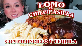 Lomo AL TEQUILA en salsa de CHILE PASILLA con PILONCILLOMi creaciónMarisolpink [upl. by Edecrem754]