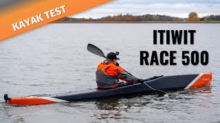 KAYAK TEST Itiwit Race 500 initial tests amp reentry practice Decathlon inflatable kayak [upl. by Cirala]