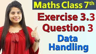 Q 3 Ex 33  Data Handling  Chapter 3  Maths Class 7th  NCERT [upl. by Nnylakcaj957]