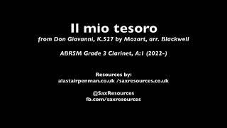 Il mio tesoro My Treausure from Don Giovanni by Mozart arr Blackwell ABRSM Clarinet Grade 3 [upl. by Sairacaz]