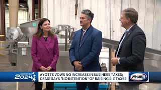 Ayotte vows no increase in business taxes Craig says she has no intention of raising taxes [upl. by Egedan]