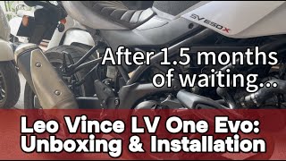 Leo Vince LV One Evo Unboxing amp Installation  Sound check stock vs LV One Evo  SV650X [upl. by Selry]