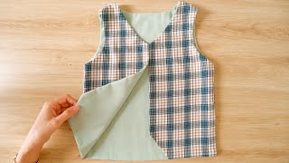 Have You Ever Seen The Way To Sew A Reversible Vest Easily Like This [upl. by Harod]