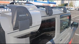 Roof rack bar Suzuki Jimny Crossbars Installation [upl. by Watters772]