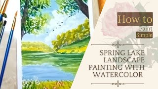 Watercolor landscape tutorial for beginners MaliikaArt1979 [upl. by Hendrika567]