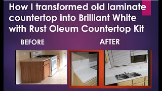 How I Transformed Formica Laminate Countertop into Brilliant White with Countertop Paint Kit [upl. by Aynek]