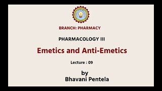 Pharmacology  III  Emetics And AntiEmitics AKTU Digital Education [upl. by Dimphia492]