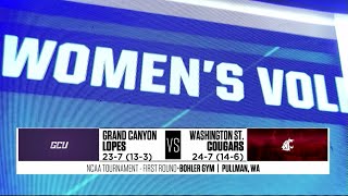 WSU Volleyball NCAA Tournament First Round Highlights vs GCU 12123 [upl. by Irahs]