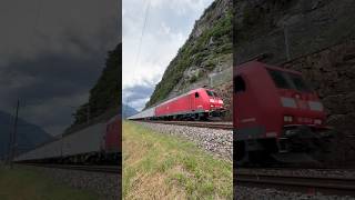 320 SHORT  Beccato Il monocliente INTERMODALTRASPORTI deviato sul Gottardo in transito a Biasca [upl. by Sremmus]