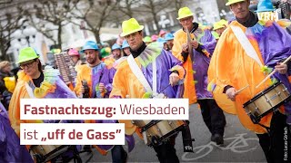 Fastnachtszug Wiesbaden ist „uff de Gass“ [upl. by Enilrac923]