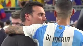 ¿QUÉ LE DIJO EL ABRAZO DE CAMPEONES DE SCALONI CON DI MARÍA INTENTANDO CONVENCERLO DE QUE SIGA [upl. by Zoubek622]