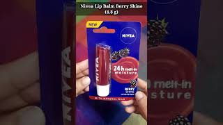 Nivea Lip Balm Berry Shine Best lip balm For Winter❤️ shorts ytshorts review lipbalm lipstick [upl. by Maurita302]