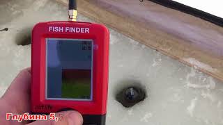 Эхолот Fish finder Outlife XJ 01 небольшой тест на зимней рыбалке и настройка меню [upl. by Adriaens]