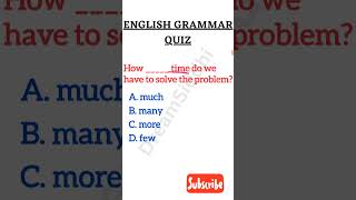 MuchMany in english grammar Determiners  mcqs shorts [upl. by Lebatsirhc]