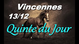 PRONOSTIC PMU QUINTE DU JOUR VENDREDI 13 DECEMBRE 2024 [upl. by Llerehs]