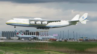 Worlds Largest Aircraft Antonov An225 Mriya Landing at Toronto Pearson Airport YYZ [upl. by Egag]