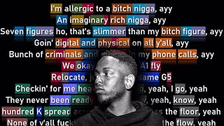 Kendrick Lamar  ELEMENT Rhyme Scheme [upl. by My]