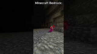 Minecraft Bedrock VS Java minecraft keşfet shorts [upl. by Tlaw]