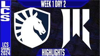 TL vs SR Highlights  LCS Spring 2024 Week 1 Day 2  Team Liquid vs Shopify Rebellion [upl. by Isis]