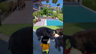 Shinchan Was Chased By Granny Pigs in Gta5🤣shorts shortvideo gta5 gta5telugu shinchan [upl. by Nahem]