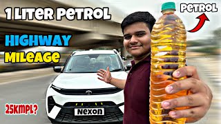 Tata Nexon 2024 Petrol 1 liter Mileage Test🤦‍♂️  Genuine Highway Mileage of Tata Nexon 2024 [upl. by Airdnaid]