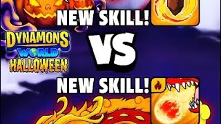 Scarykin Skull new skill vs Draxygus new skill Dynamons world dynamonsworld [upl. by Olemrac]