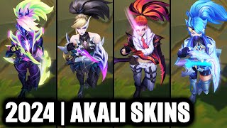 ALL AKALI SKINS SPOTLIGHT 2024  League of Legends [upl. by Hamian]