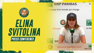 Elina Svitolina  Press Conference after Round 1 I RolandGarros 2023 [upl. by Halyhs208]