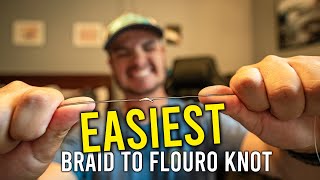 EASIEST Braid to FlouroMono Knot for Fishing Alberto Knot [upl. by Anauqahc]