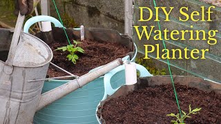 DIY Self Watering Planter for Container Vegetable Gardens Wicking Pot [upl. by Gnouhk769]