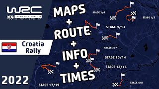 WRC Croatia Rally 2022  Maps  Route  Stage Info  Times [upl. by Latoye]