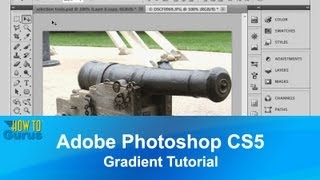 Adobe Photoshop CS5 Gradient Tutorial  How to use Photoshop Gradient amp Paint Bucket Tools [upl. by Aysahc921]