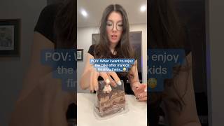 When I want to enjoy the cake after my kids finishing theirs🤪 funnyvideo comedy relatable lol [upl. by Sasnak]