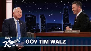 Tim Walz on Getting the Call from Kamala Trump Being Weird Doing Lunch Duty amp School Gun Violence [upl. by Martijn]