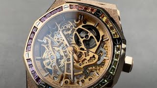 Audemars Piguet Royal Oak Double Balance Wheel Openworked Frosted 15468ORYG1259OR01 Watch Review [upl. by Ianthe]