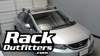 Honda Civic Thule Rapid Traverse SILVER AeroBlade Base Roof Rack 1316 by Rack Outfitters [upl. by Anaynek]