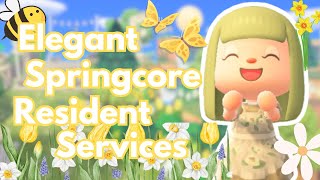 Elegant Springcore Resident Services  Animal Crossing New Horizons  ACNH [upl. by Sink]