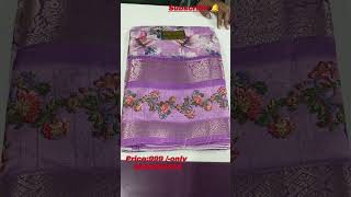 Daily Wear Sarees Chanderi Silk with Checks Floral Print Sarees [upl. by Shifra]