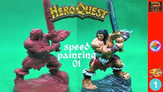 HEROQUEST  speed paint 1  BARBARIAN [upl. by Hamon]