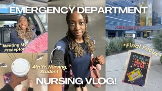 My first week as a student nurse in the ER  Nursing School Vlog🩺 [upl. by Milano]